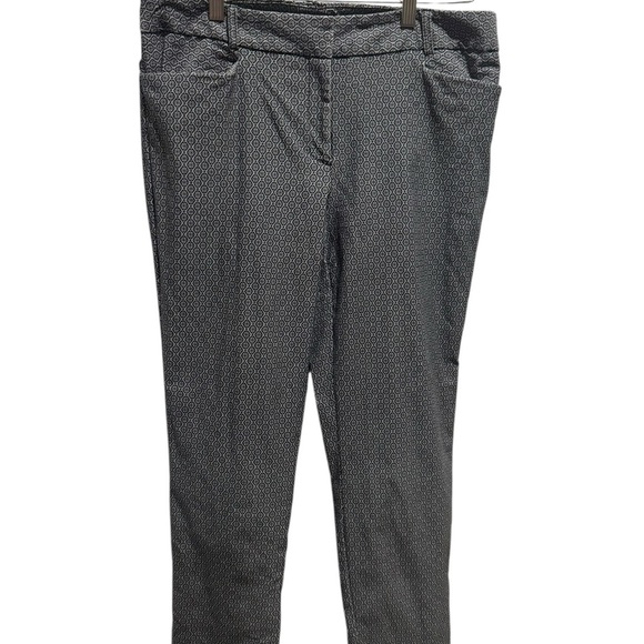 George Navy Blue & White Geometric Tapered Pants - Size 10 - Picture 1 of 4